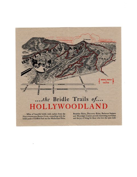 Inside the Pamphlet, a Map of Hollywoodland/Hope Anderson Productions